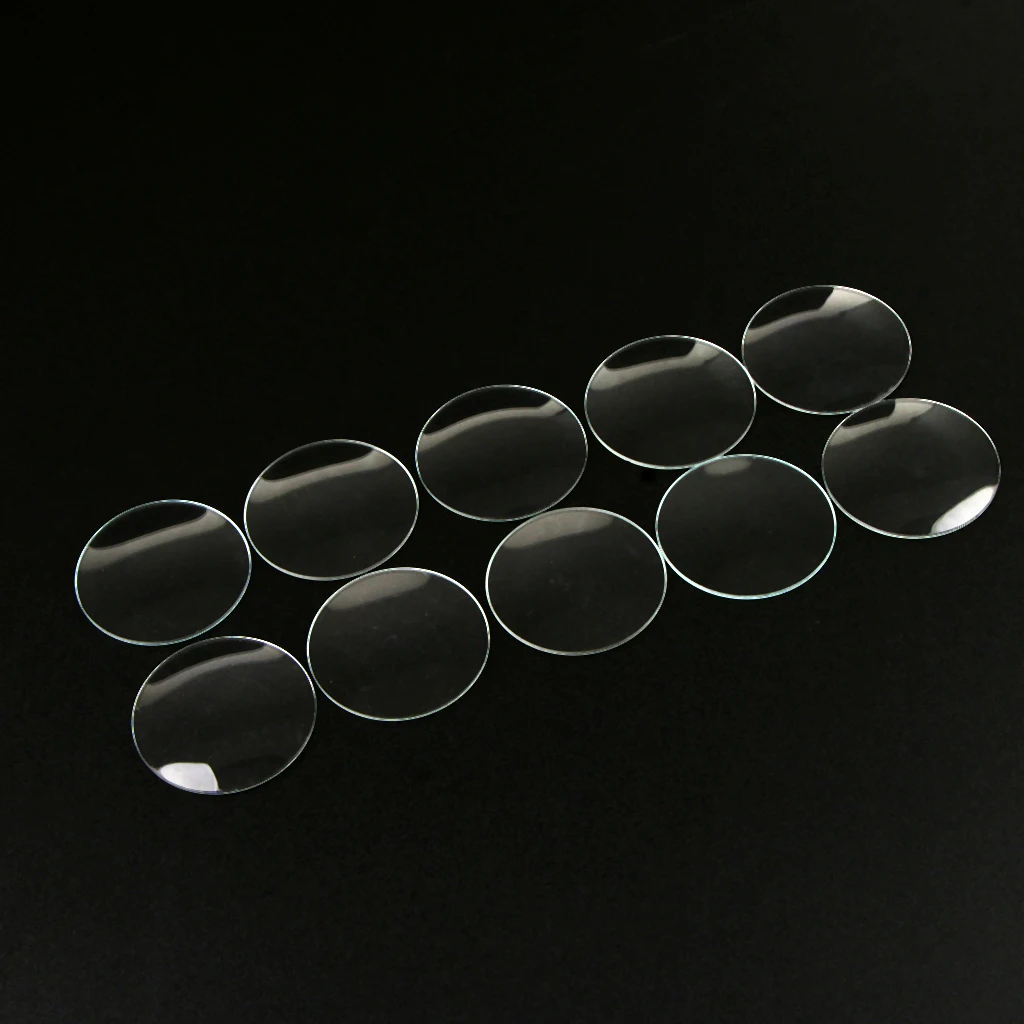 10pcs Double DOMED Mineral Watch Crystal 24mm/25mm/26mm/27mm Diameter Lens