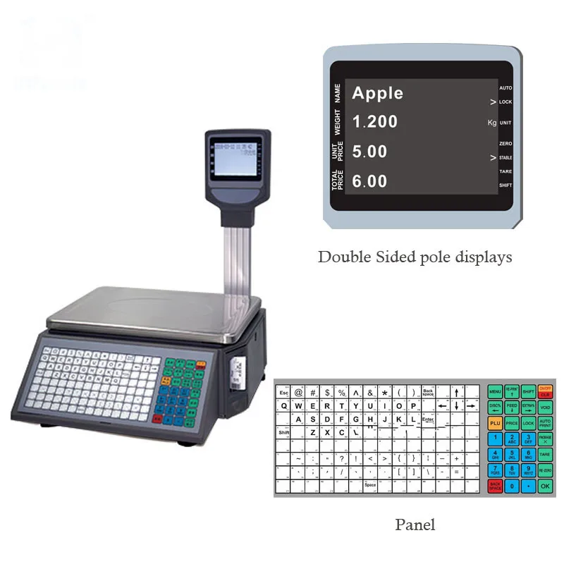1/3000 accurate 30kg price barcode printing Electronic weighing