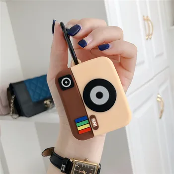 

Cute Camera Soft Silicone Cases for Airpods 1/2 Protective Bluetooth Wireless Earphone Cover for Air Pods 2 Charging Box Bags