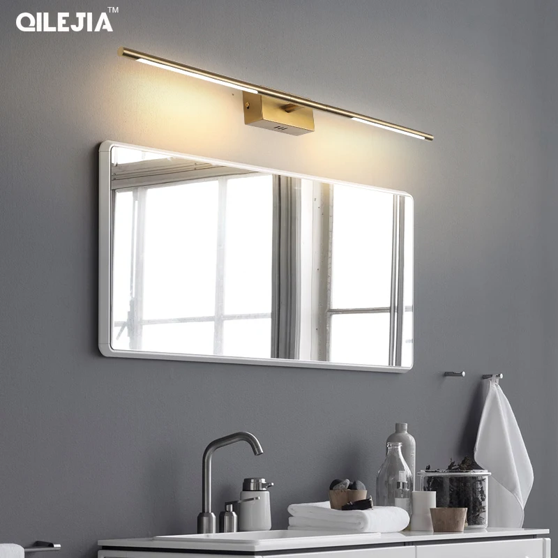 Modern led mirror lighting 6W 8W 12W AC90-260V wall mounted wall sconce industrial bathroom lighting stainless steel