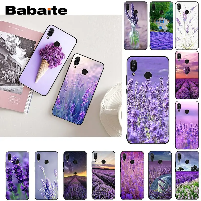 Простой чехол Babaite с лавандой и фиолетовыми цветами для телефона Xiaomi Redmi Note8 Pro Note7