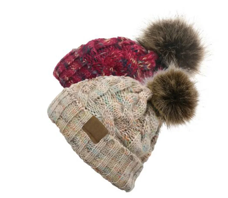 XEONGKVI вязаная шапка в Корейском стиле со съемными точками венонат, шапка с хвостиком, два использования, зимние теплые шапки Skullies Beanies, женские шапки с помпоном