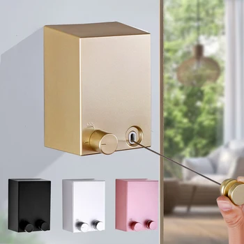 

Indoor Outdoor Retractable Laundry Clothesline Wall Hanging Stretch Washing Clothes Line New Shrinking Balcony Invisible Line