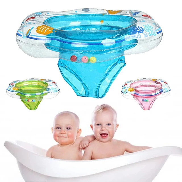 Kids Baby Swimming Ring Durable Inflatable Float Seat Swim Circle With Dual Handle For Baby Toddlers Pool Bathtub Accessories 1