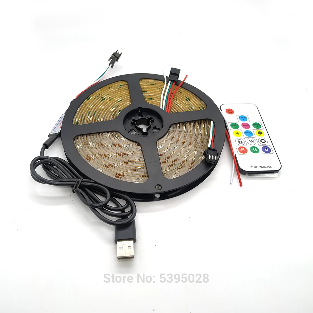 Светодиодная лента WS2812b с управлением Mini Rf USB 14 клавиш 17 без питания 5 в