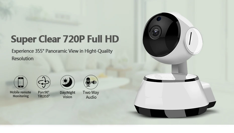 720P HD монитор для детей, портативная WiFi ip-камера, беспроводная умная мини-камера для внутреннего аудио-видео, домашняя камера наблюдения