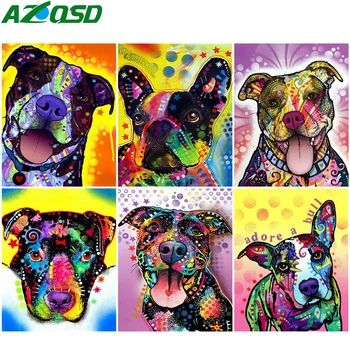 

AZQSD Color By Number Dog Animal Art Diy Painting By Numbers Canvas Painting Kits Modern Style 40x50cm Unframed Home Decor