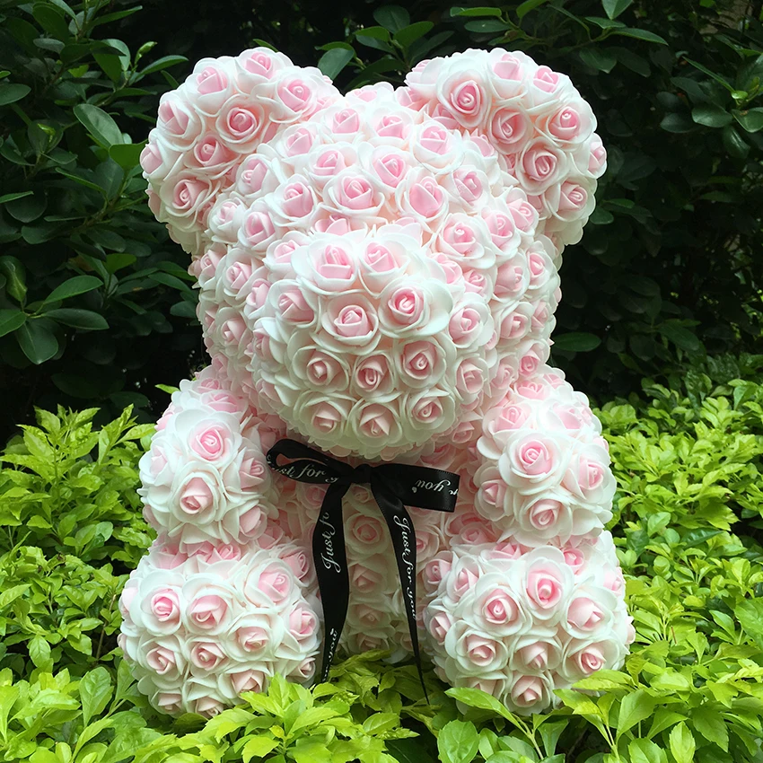 Романтическая искусственная Роза, медведь, ПЭ Роза, подарок для свадебной вечеринки, креативный декор, сделай сам, подарок на день Святого Валентина, ПЭ кукла в розовом