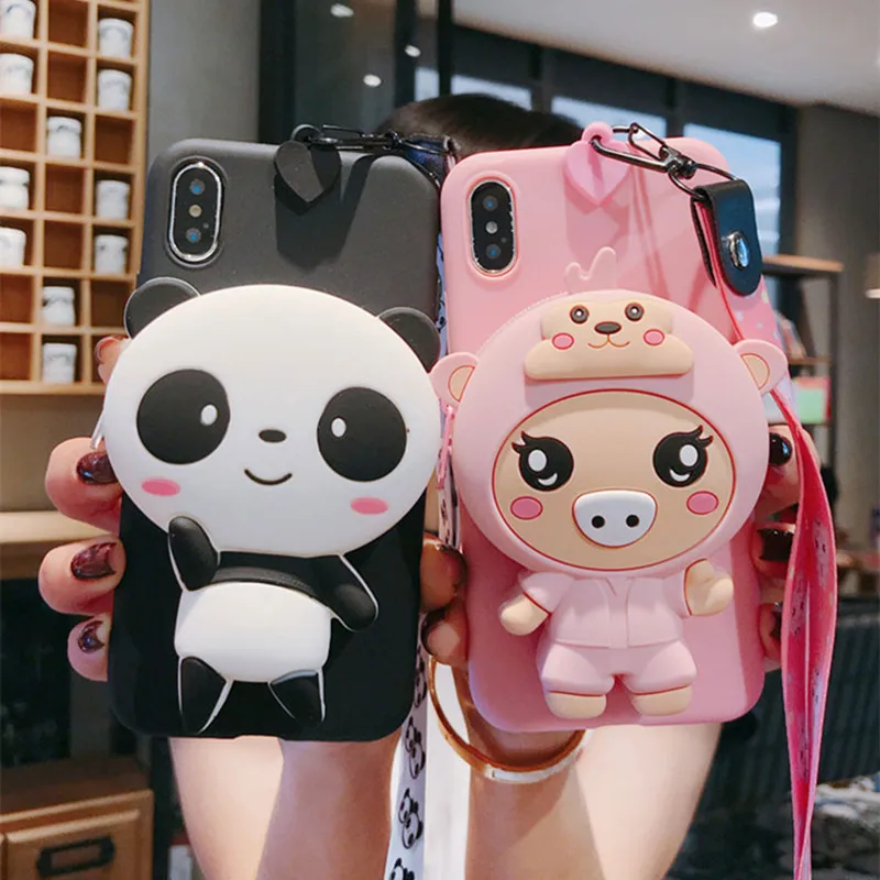 

Cartoon bear Phone Case for Xiaomi Redmi Note 8 pro note 7 note 5A 4X 7A Mi cc9 e A1 A2 A3 Soft Silicone Coin Purse Wallet Cover