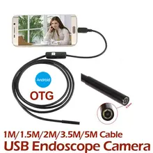 Бороскоп микро камера 2 м 7 мм Мини эндоскоп для Android Горячая инспекция портативный водонепроницаемый USB видео трубка IP67 камера s