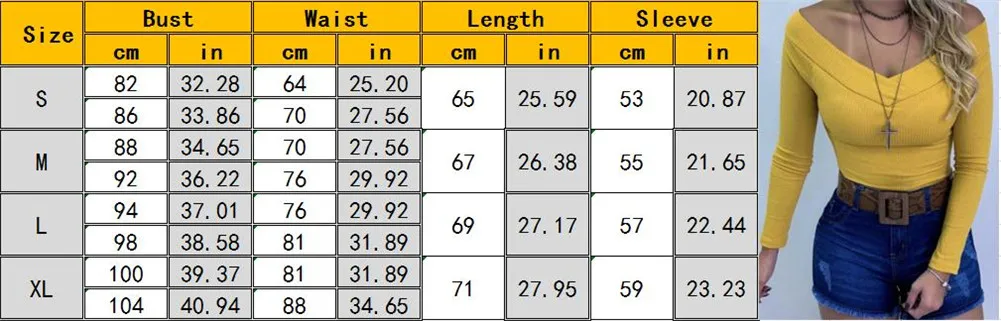 Women Lady Long Sleeve Short Bodysuit Autumn Long Sleeve Slim Jumpsuit Stretch Bodysuit Leotard Top Off-shoulder Slash Neck Tops