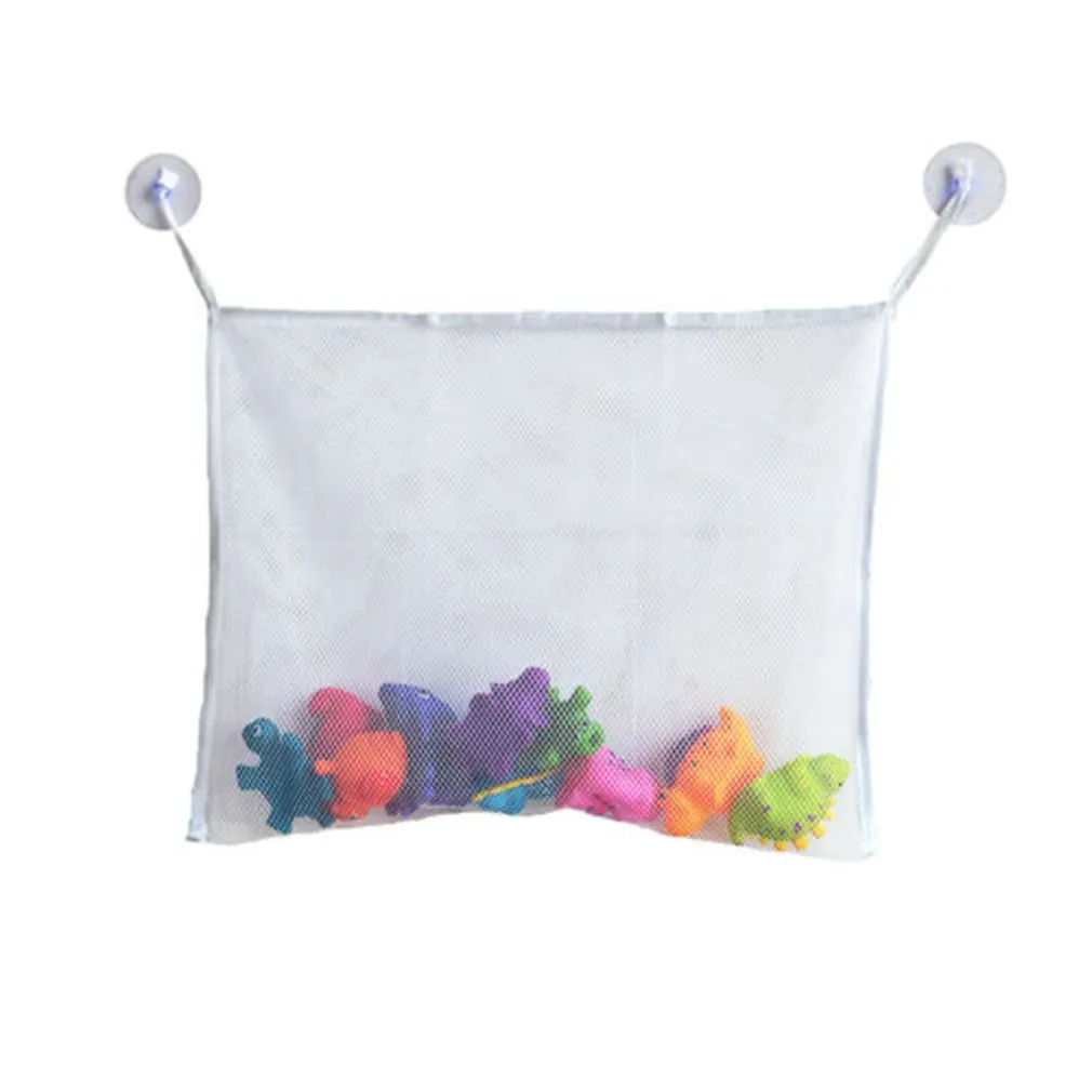 Children Bathing Water Toy Storage Bag Baby Mesh Strong Suction Cup Bathroom Hanging Kids Hanger | Дом и сад
