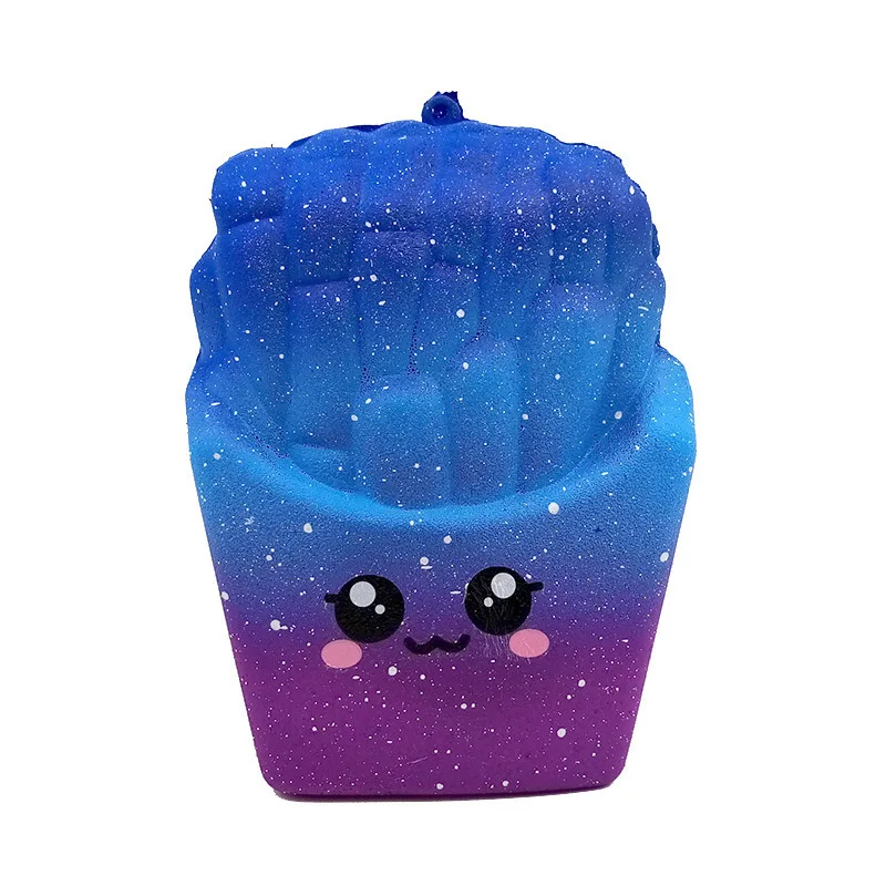 Kawaii мягкая еда крем ароматизированный картофель фри чипсы Squishies медленно поднимающиеся игрушки для снятия стресса Новинка кляп игрушки для детей - Цвет: colours1