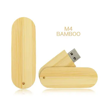 

Rotatable Large Capacity Bamboo USB 2.0 Flash Drives Memory Stick Pen Thumb U Disk Pendrive for Laptops Notebook