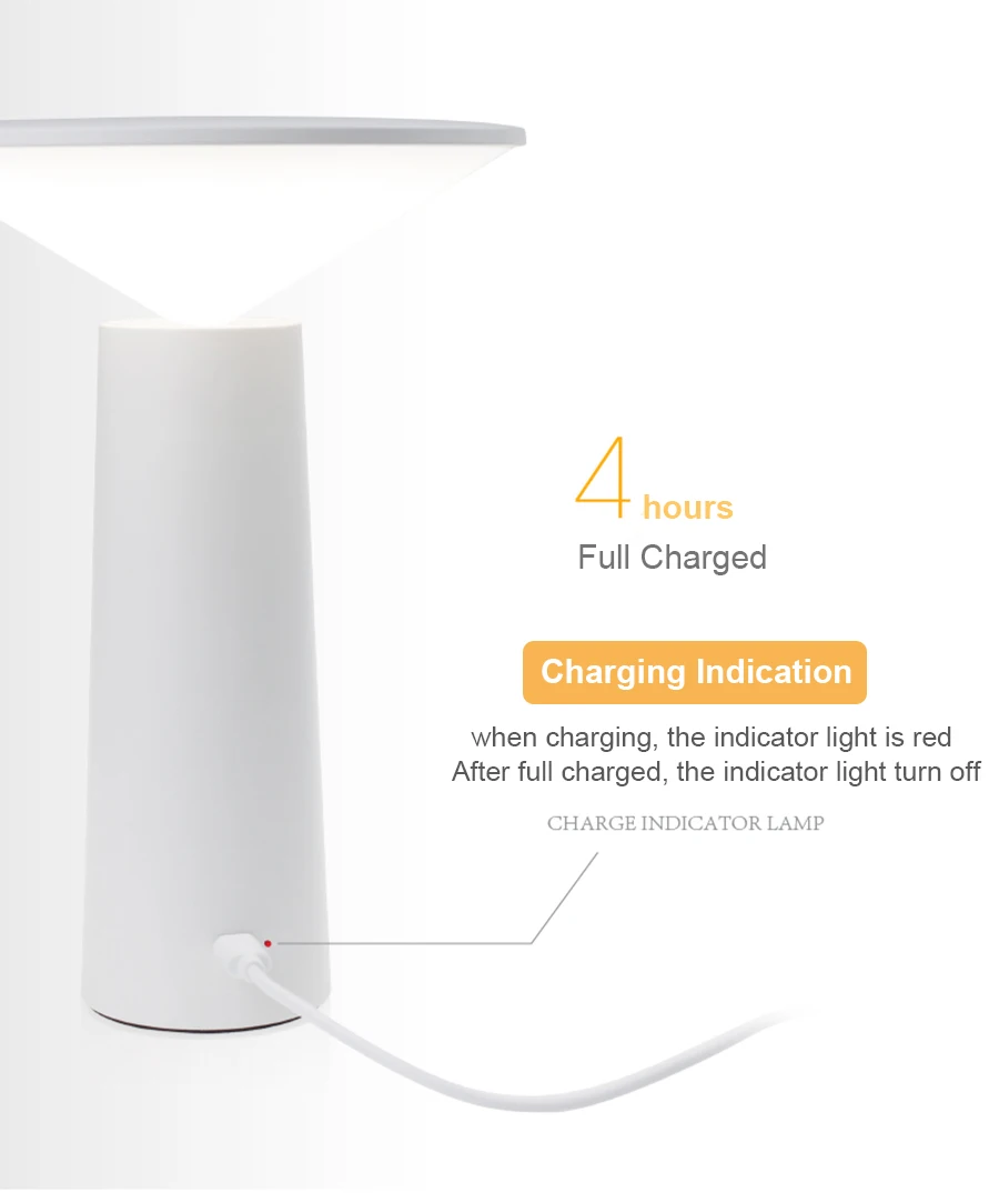 Dimmer Desk Lamp Protect Eye LED Reading Lamp With USB Charging Brightness Touch Adjustable Table Lamp Kids Children Night Light