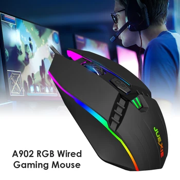 

Dropship RGB Gaming Mouse 600 800 1200 DPI 7-Color Breathing Backlit Wired Gamer Optical Mice for PC Desktop Laptop Gaming Mice