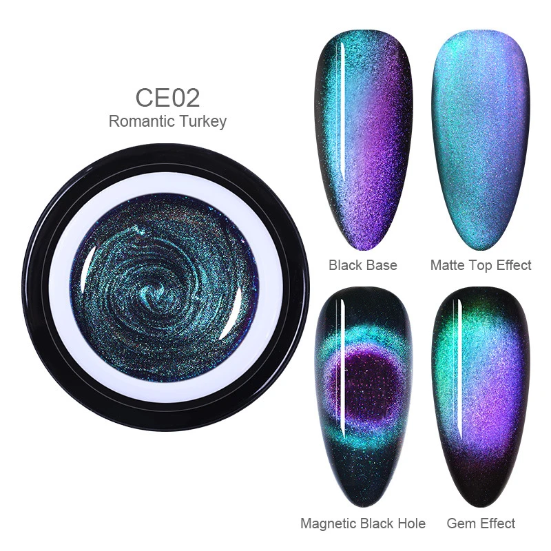DARADOSUN Магнитный 9d Galaxy лак для ногтей Аврора Звездный SkyNail клей Опал Дизайн ногтей - Цвет: CE02