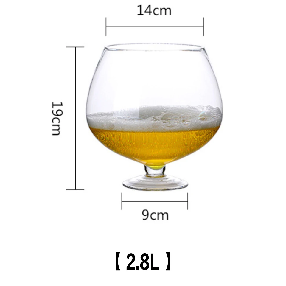 beer glass CB287 Creative Huge Beer Glass Goblet Crystal Champagne Glass Fun Big Wedding Party Shot Glasses Drink Water Beer Wine Glasses Cup Mug - Цвет: beer glass CB287