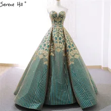 Сексуальное роскошное кружевное свадебное платье с открытыми плечами зеленое Золотое блестящее высококачественное свадебное платье для невесты настоящая фотография 66697