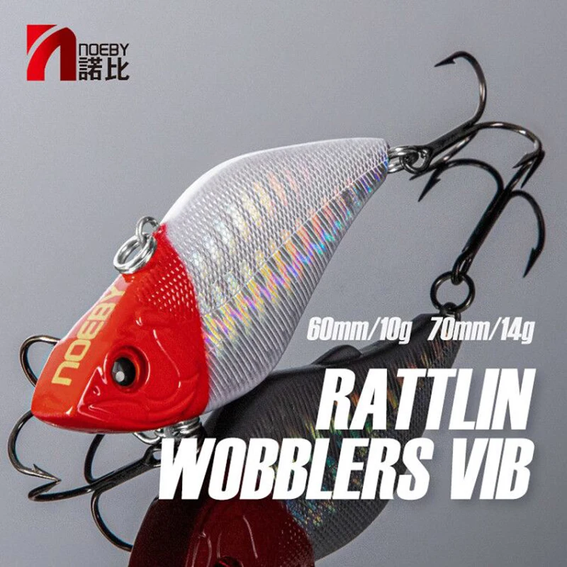 NOEBY Rattlins рыболовные приманки 60 мм 10g 70 14g дребезжащий VIB опускается на дно воблеры