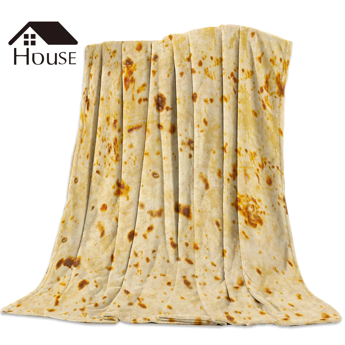 Мягкое Флисовое одеяло Tortilla с забавным принтом для дивана кровати|Одеяла| |