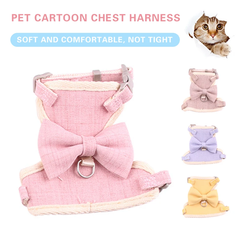Cat Harness Vest Adjustable Soft Breathable Dog Harness Nylon Mesh Vest Harness Dogs Puppy Collar Cat Pet Cats Chest Strap