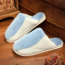Мужские тапочки; Домашние хлопковые однотонные тапочки; зимние плюшевые теплые домашние тапочки; домашние теплые тапочки на плоской подошве;# G2