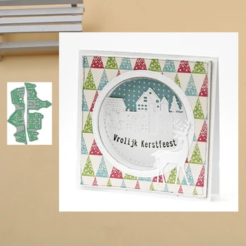 

Lucky Goddess Craft Metal cutting dies Christmas village Scrapbook paper craft knife mould blade punch stencils dies 2019