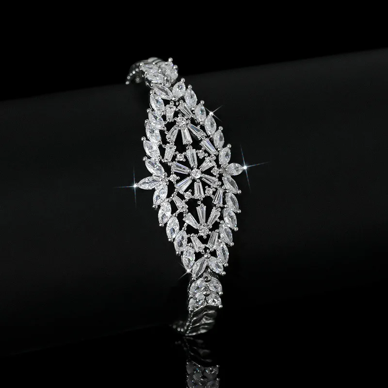 EYER Luxury Trendy Saudi Arabia AAA Cubic Zircon Bangle Gold Bracelet For Women Wedding Engagement браслет винтажный стиль 2021