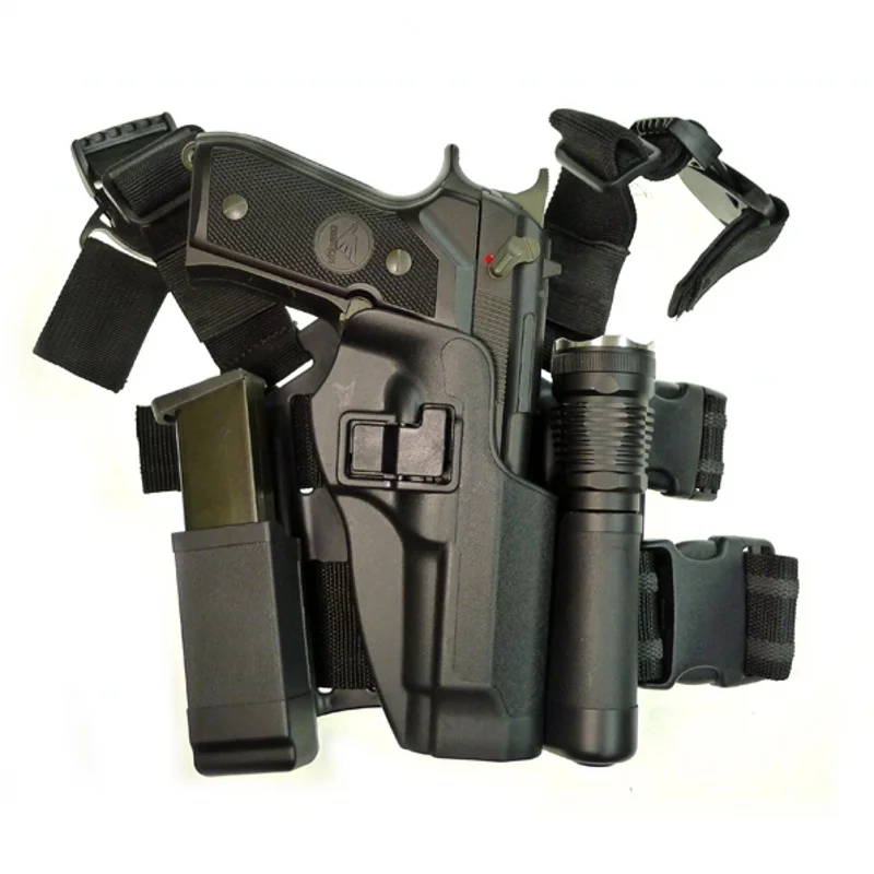 CQC Beretta 92 96 M9 Gun Holster Tactical Military Airsoft Thigh Leg Holster Hunting Accessories Right Handed Pistol Holder