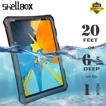 

Shellbox Waterproof Case Stand For iPad Pro 11 2020 Case Dustproof Diving Clear Cover For iPad Pro 11 2018 Phone Cases Coque