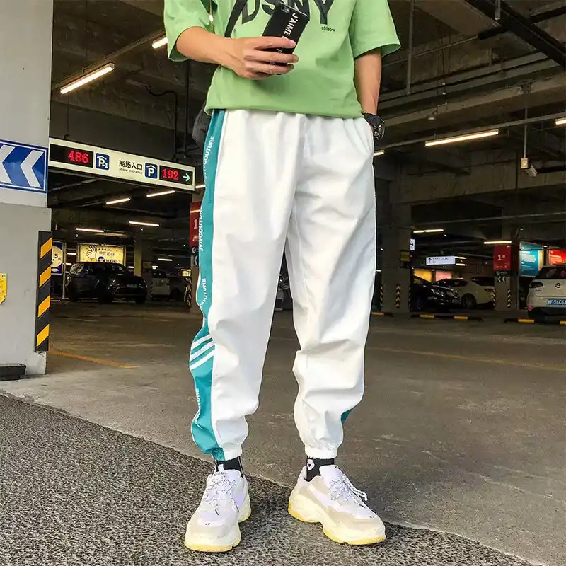 mens reflective track pants