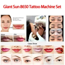 Гигантское солнце 8650 Тайвань Перманентный макияж машина комплект G8650 татуировки машина набор с батареей татуировки Полный татуировки