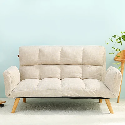 Маленький складной ленивый диван-кровать, съемный деревянный пол, спальня, двойные татами, гостиная, ткань, для отдыха, маленький диван, кресло для отдыха - Цвет: B1