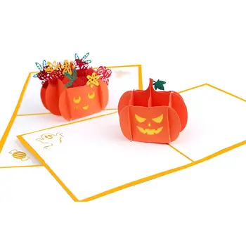 

Angry Pumpkin Halloween 3D Pop-up Greeting Card Holiday Invitation Card Card Envelope Included
