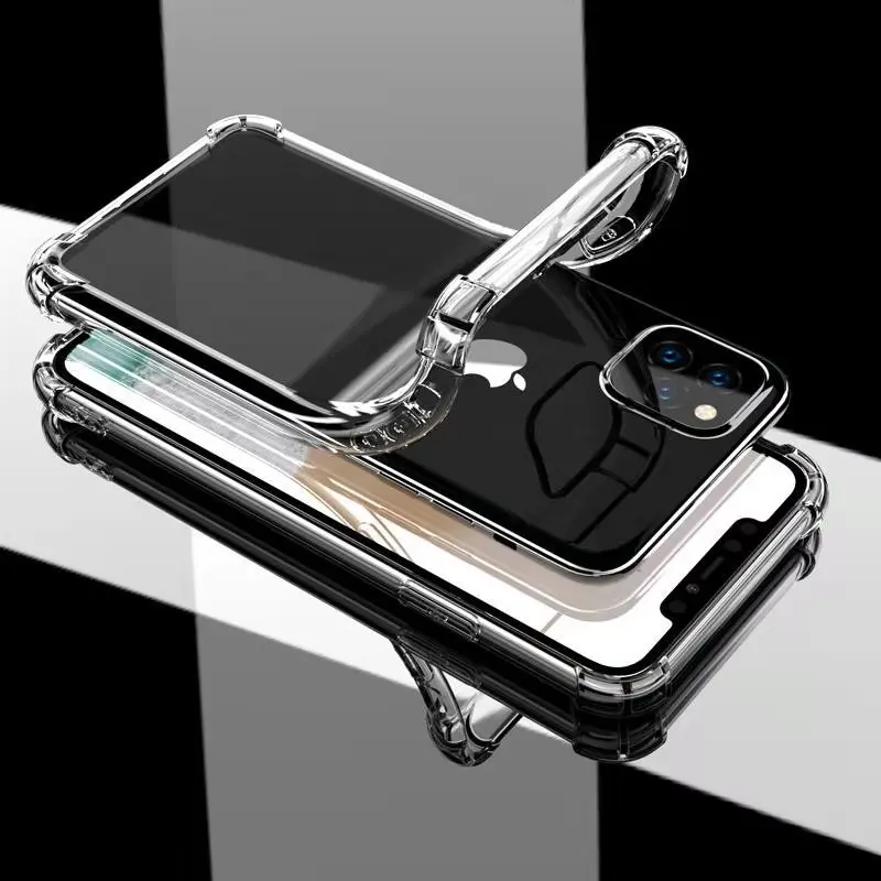 100Pcs Clear Soft TPU Phone Case For iPhone 12