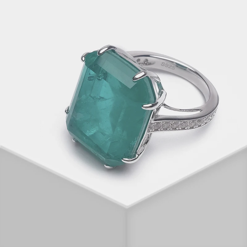 

Local focal Fashion 925 Silver rectangle design ring
