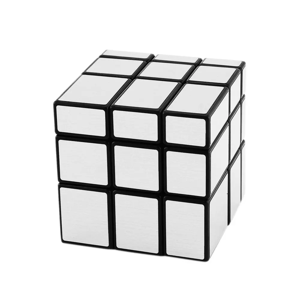 1 шт. 3x3x3 зеркальные кубики блоки серебро с глянцевым покрытием Блестящий