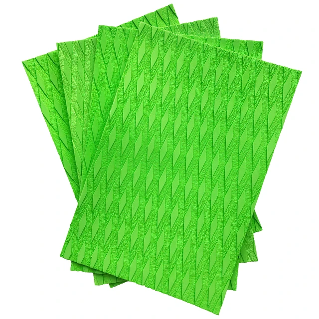 4pcs/lot Anti-slip EVA Surfboard Pads SUP Surf Kiteboard Skimboard Stand Up Paddleboard Traction Pad Grip 38*25.4cm Mat DIY green