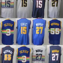 Мужской бейсбольный мяч Денвер Аллен Айверсон Dikembe Mutombo Nikola Jokic Jamal Murray майки