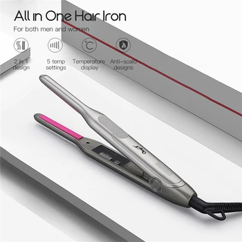 

Ceramic Hair Straightener 2 In 1 Curling Wand Hair Iron LED Display Straightening Iron Temperature Adjustable Hair Styling