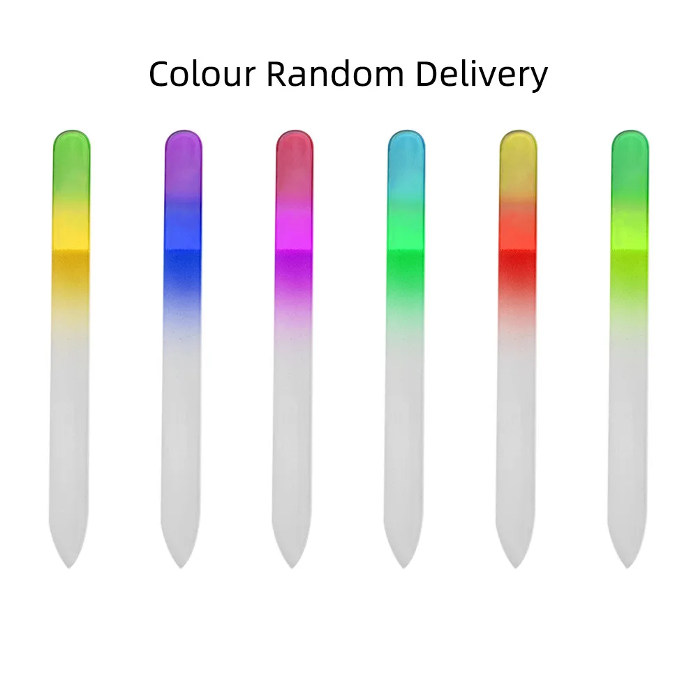 1Pc Durevole Nail File Manicure Dispositivo Strumento Di Cristallo Di Vetro Lime Un Ongle Limas Para Manicura Pilniczki Fare Paznokci Calce