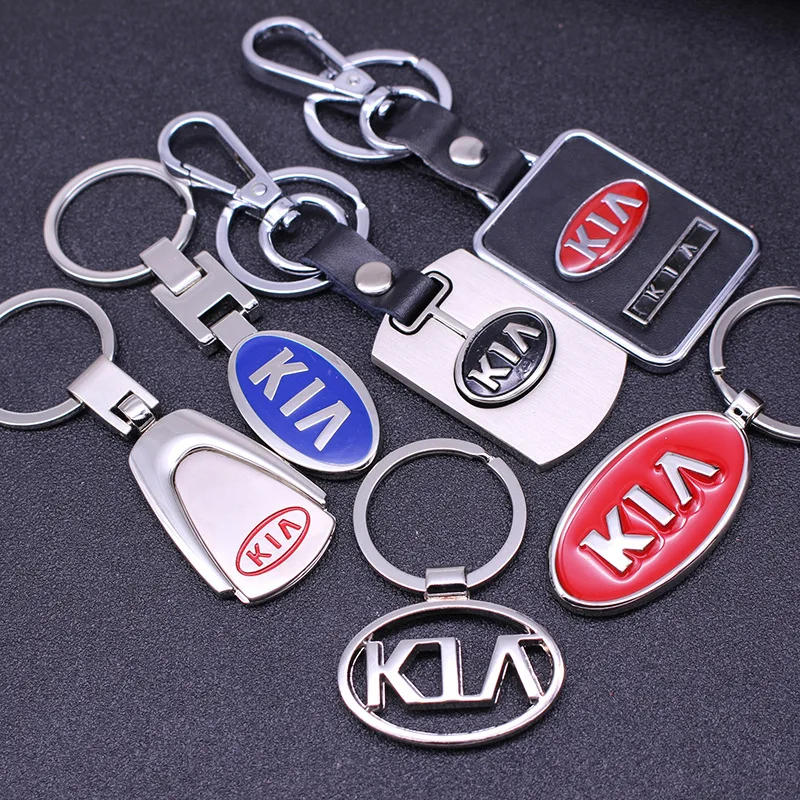 

1pcs 3D Metal Car Logo Kia Rio K2 K3 K5 Sorento Sportage Keychain Key Chain Keyring For kia Auto Car Accessories auto car