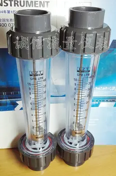 

LZS-25D plastic tube float flowmeter liquid 1-10GPM 4-40LPM, water flowmeter, within 6 minutes screw