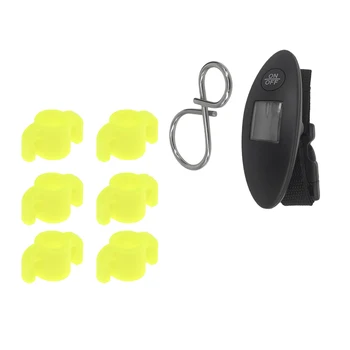 

6pcs Plastic Bowfishing Arrows Safety Slides 5/16 inch + Digital Bow Scale Outdoors Fish Hunting Accessories