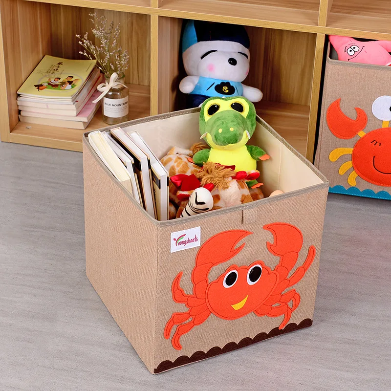 3D куб животный узор складной ящик для хранения и игрушки одежда органайзеры белье корзина для белья для ребенка подарок 33*33*33 см комплект-топ коробка - Цвет: 24