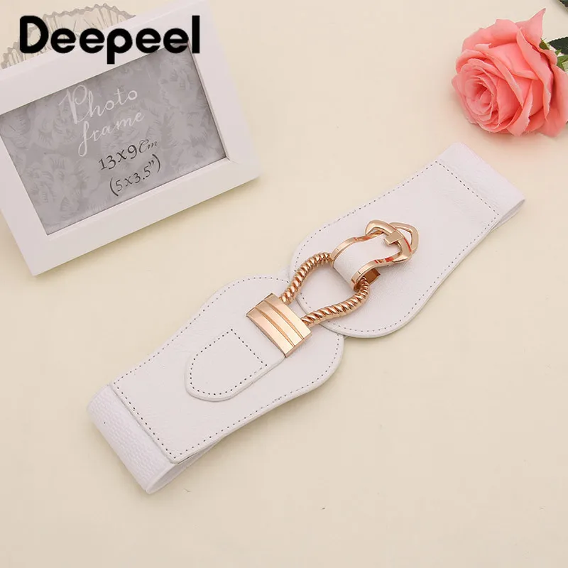 Deepeel 1 шт. 6 см* 60-80 см Женская металлическая пряжка подковы широкий пояс эластичный пояс кожаные аксессуары пояс YK742