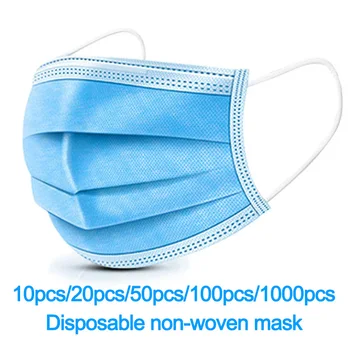 

Unisex Masks 3 Layers men Non-woven Face Mask women Anti Virus Dust Mouth Nose Cover Anti Bacterial Anti-fog and haze Mask