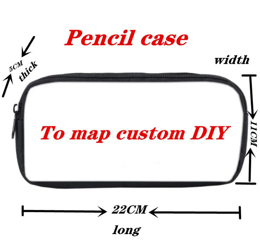Pencil bag Молодежный Школьный ранец для девочек, школьная сумка с рисунком на заказ, школьный детский рюкзак, набор, сумка-карандаш, ланч-пакет, креативный ThiKin - Цвет: Pencil bag