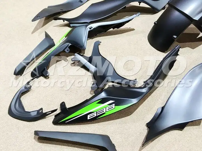 ABS полный обтекатель комплект подходит для Kawasaki ZX6R 2013 Обтекатели ZX-6R Ninja 636 599 зеленый матовый черный